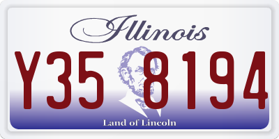 IL license plate Y358194