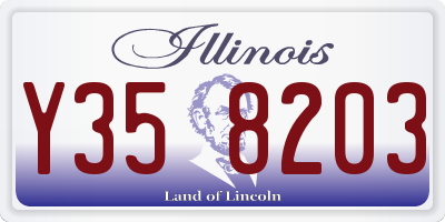 IL license plate Y358203
