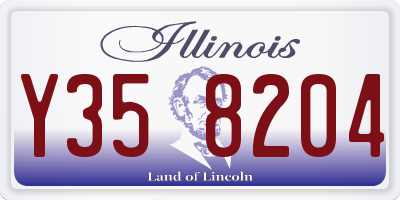 IL license plate Y358204