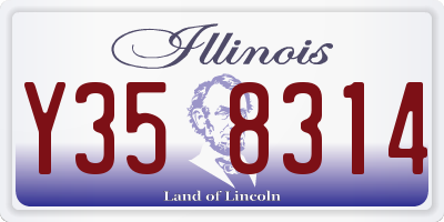 IL license plate Y358314