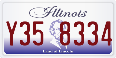 IL license plate Y358334