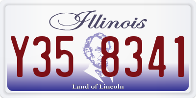 IL license plate Y358341
