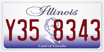 IL license plate Y358343