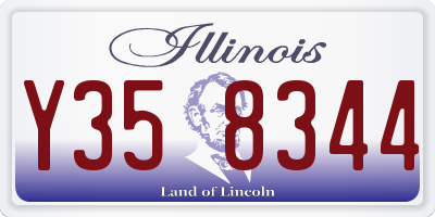 IL license plate Y358344