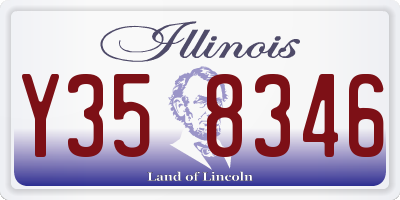 IL license plate Y358346
