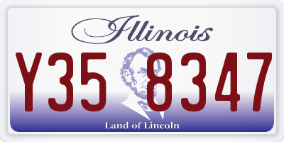 IL license plate Y358347