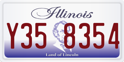 IL license plate Y358354