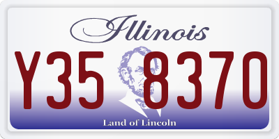 IL license plate Y358370