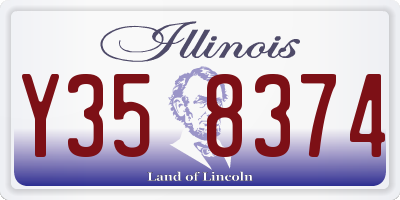 IL license plate Y358374