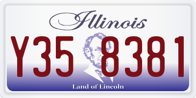 IL license plate Y358381