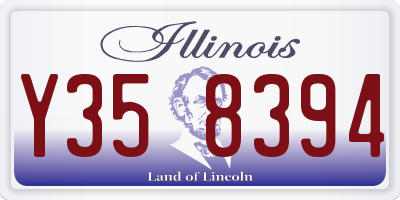 IL license plate Y358394
