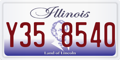 IL license plate Y358540