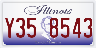 IL license plate Y358543