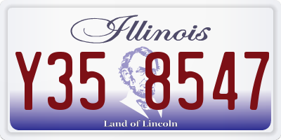 IL license plate Y358547