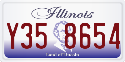 IL license plate Y358654