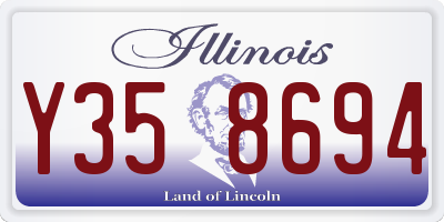 IL license plate Y358694