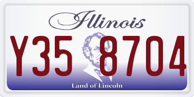 IL license plate Y358704