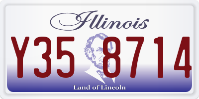 IL license plate Y358714