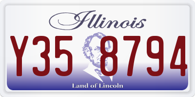 IL license plate Y358794