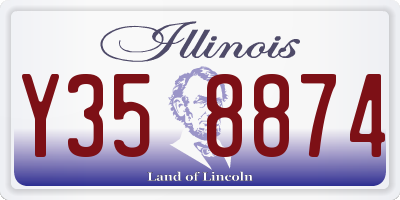 IL license plate Y358874