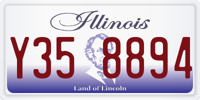 IL license plate Y358894