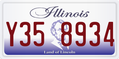IL license plate Y358934