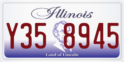 IL license plate Y358945