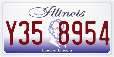 IL license plate Y358954