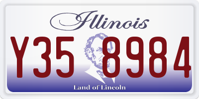 IL license plate Y358984