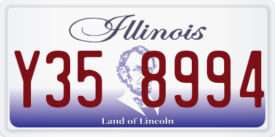 IL license plate Y358994