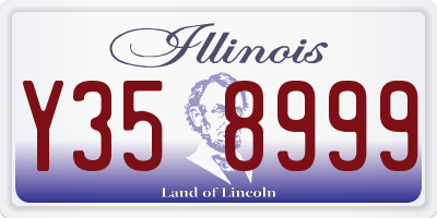 IL license plate Y358999