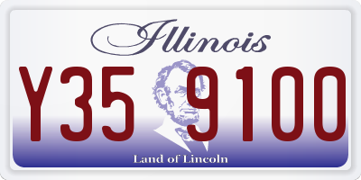 IL license plate Y359100