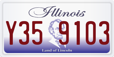 IL license plate Y359103
