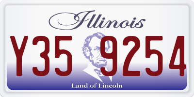 IL license plate Y359254