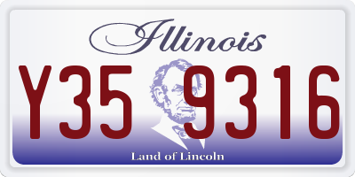 IL license plate Y359316