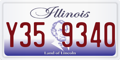 IL license plate Y359340