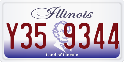 IL license plate Y359344