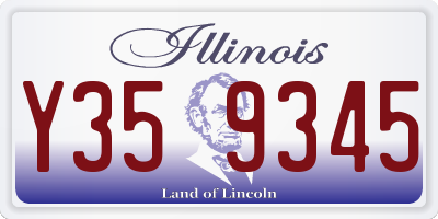 IL license plate Y359345
