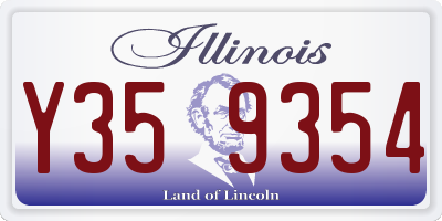 IL license plate Y359354