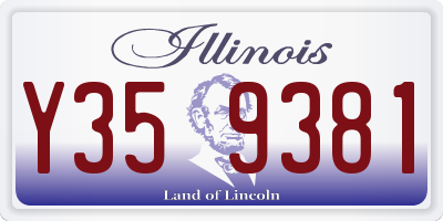 IL license plate Y359381
