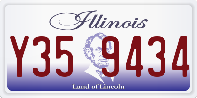 IL license plate Y359434