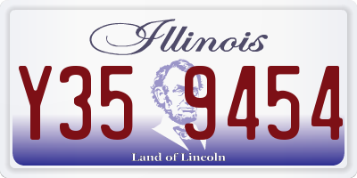 IL license plate Y359454