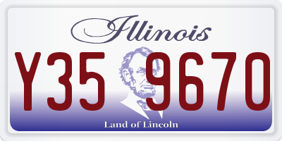 IL license plate Y359670