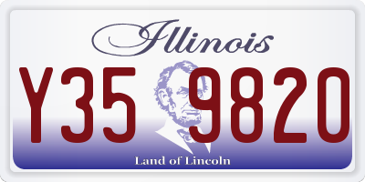 IL license plate Y359820