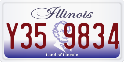 IL license plate Y359834