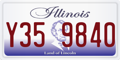 IL license plate Y359840