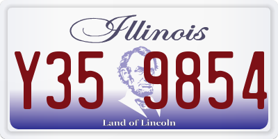 IL license plate Y359854