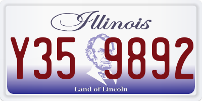 IL license plate Y359892