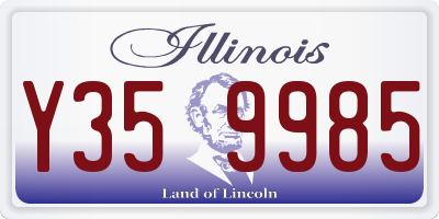 IL license plate Y359985