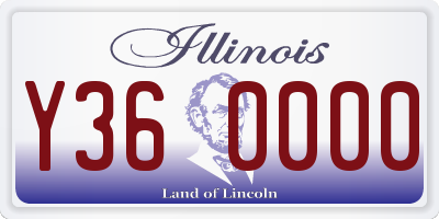 IL license plate Y360000